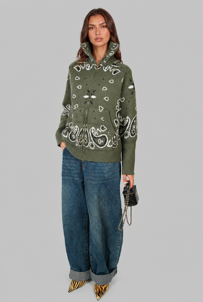 Chunky Knit Cardigan Audrey Calvero
