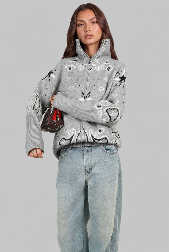 Chunky Knit Cardigan Audrey Calvero