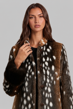 Faux Fur Jacket with Contrast Cuffs Audrey Calvero