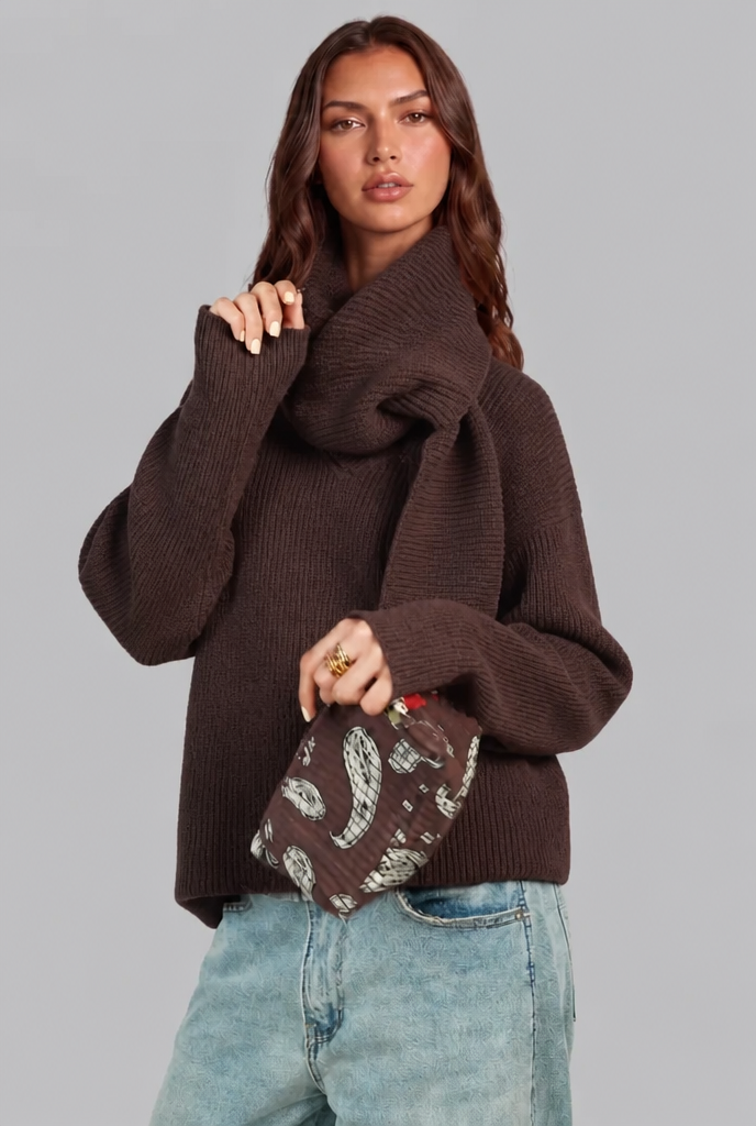 Scarf Detail Jumper Audrey Calvero