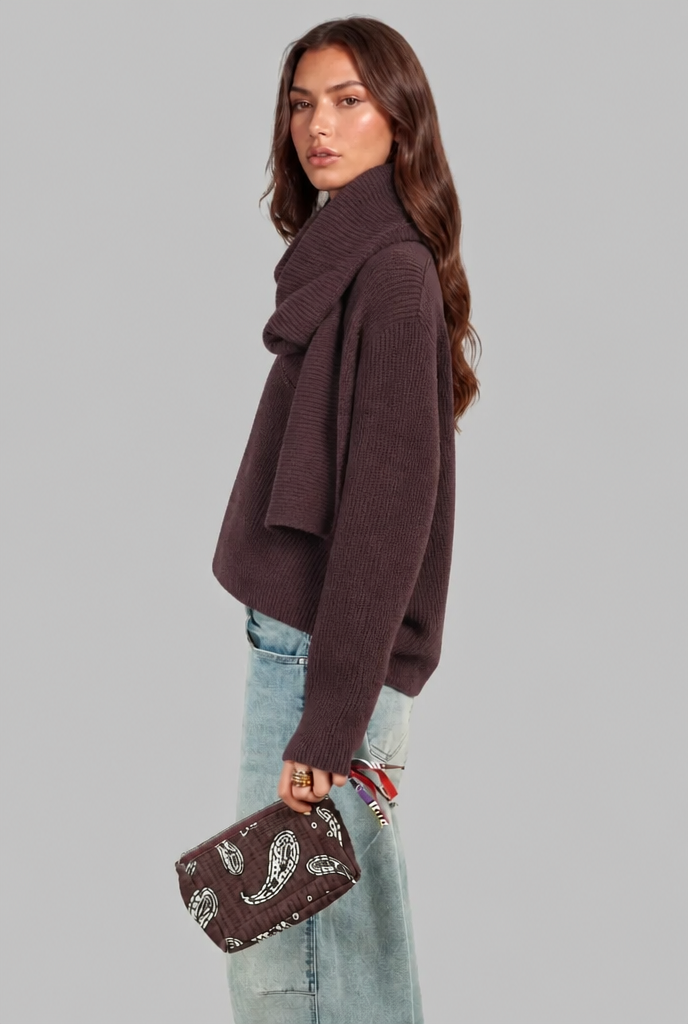 Scarf Detail Jumper Audrey Calvero