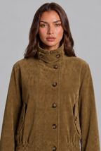Anna Suede Bomber Jacket Audrey Calvero