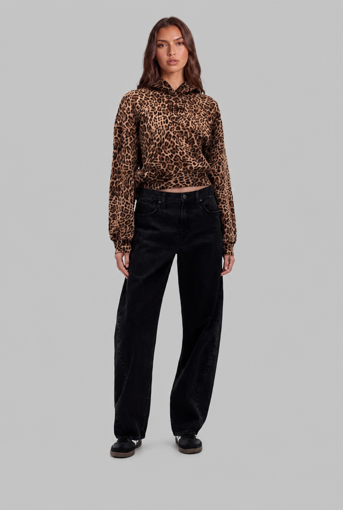 Leopard Print Hoodie Audrey Calvero
