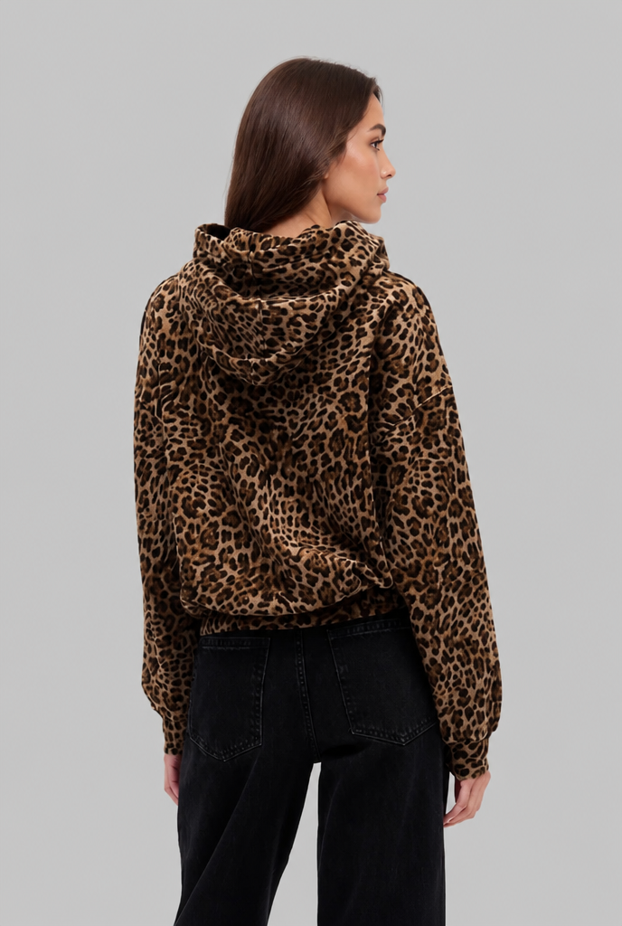 Leopard Print Hoodie Audrey Calvero