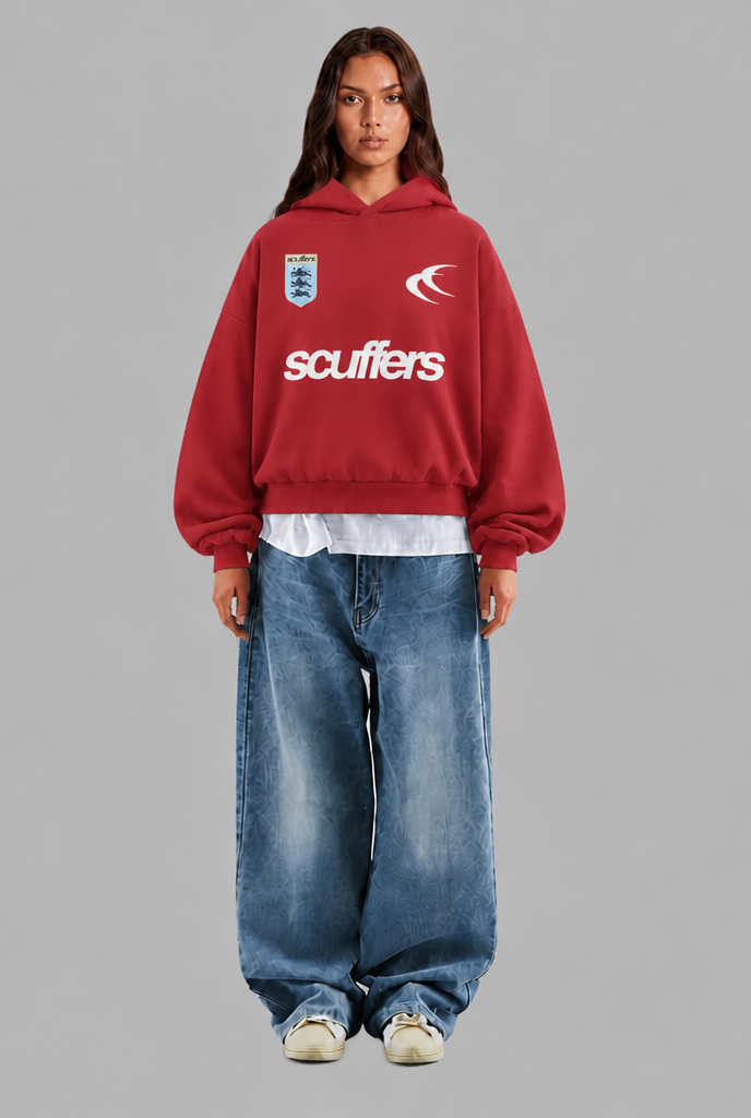 Oversized Boxy Graphic Hoodie Audrey Calvero