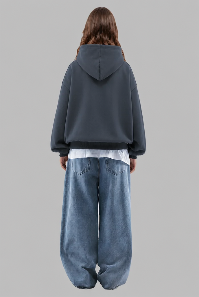 Oversized Washed Logo Hoodie Audrey Calvero