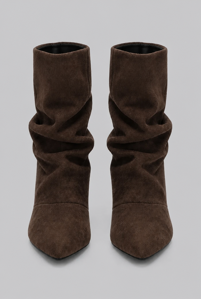 Slouch Kitten Heel Ankle Boots Audrey Calvero