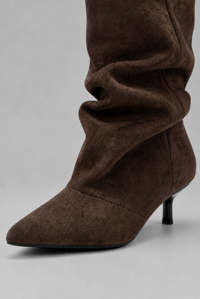 Slouch Kitten Heel Ankle Boots Audrey Calvero