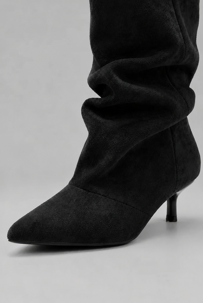 Slouch Kitten Heel Ankle Boots Audrey Calvero