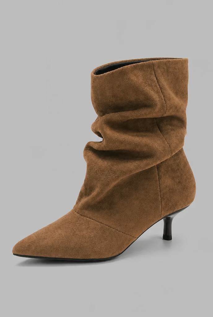 Slouch Kitten Heel Ankle Boots Audrey Calvero