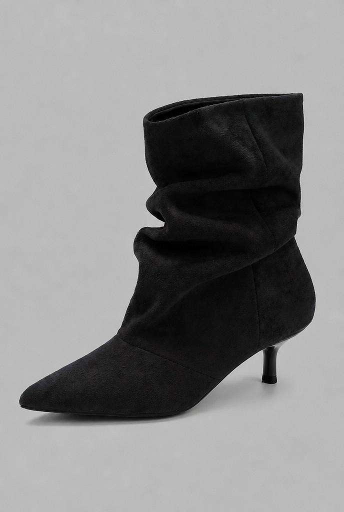 Slouch Kitten Heel Ankle Boots Audrey Calvero