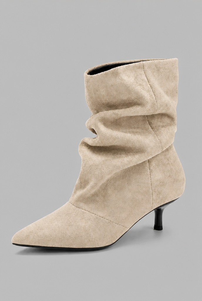 Slouch Kitten Heel Ankle Boots Audrey Calvero