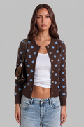 Polka Dot Knit Cardigan Audrey Calvero