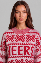 Cheers Fair Isle Christmas Jumper Audrey Calvero
