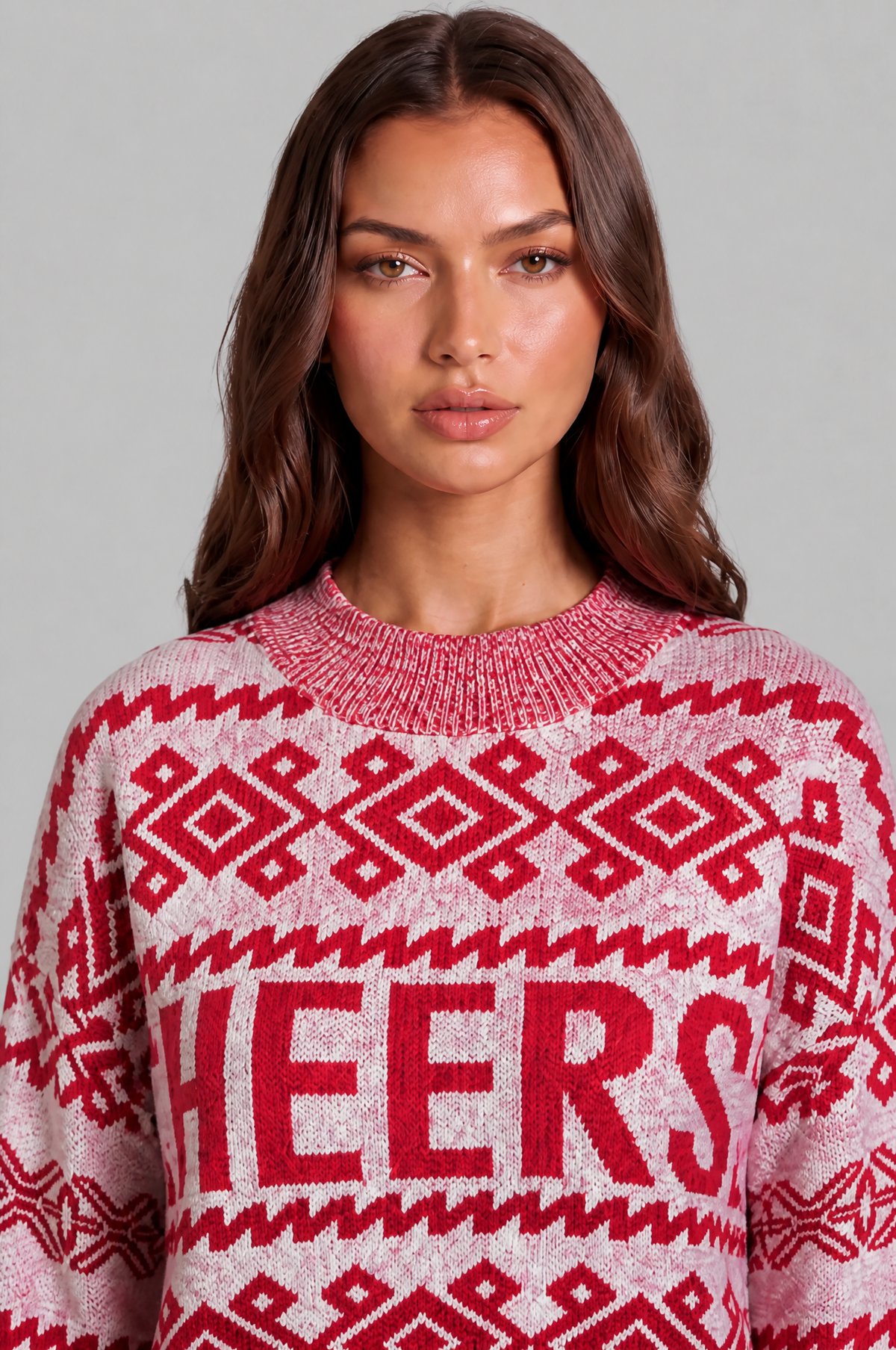 Cheers Fair Isle Christmas Jumper Audrey Calvero