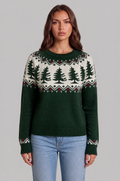 Pine Tree Fair Isle Christmas Jumper Audrey Calvero