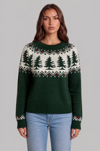 Pine Tree Fair Isle Christmas Jumper Audrey Calvero
