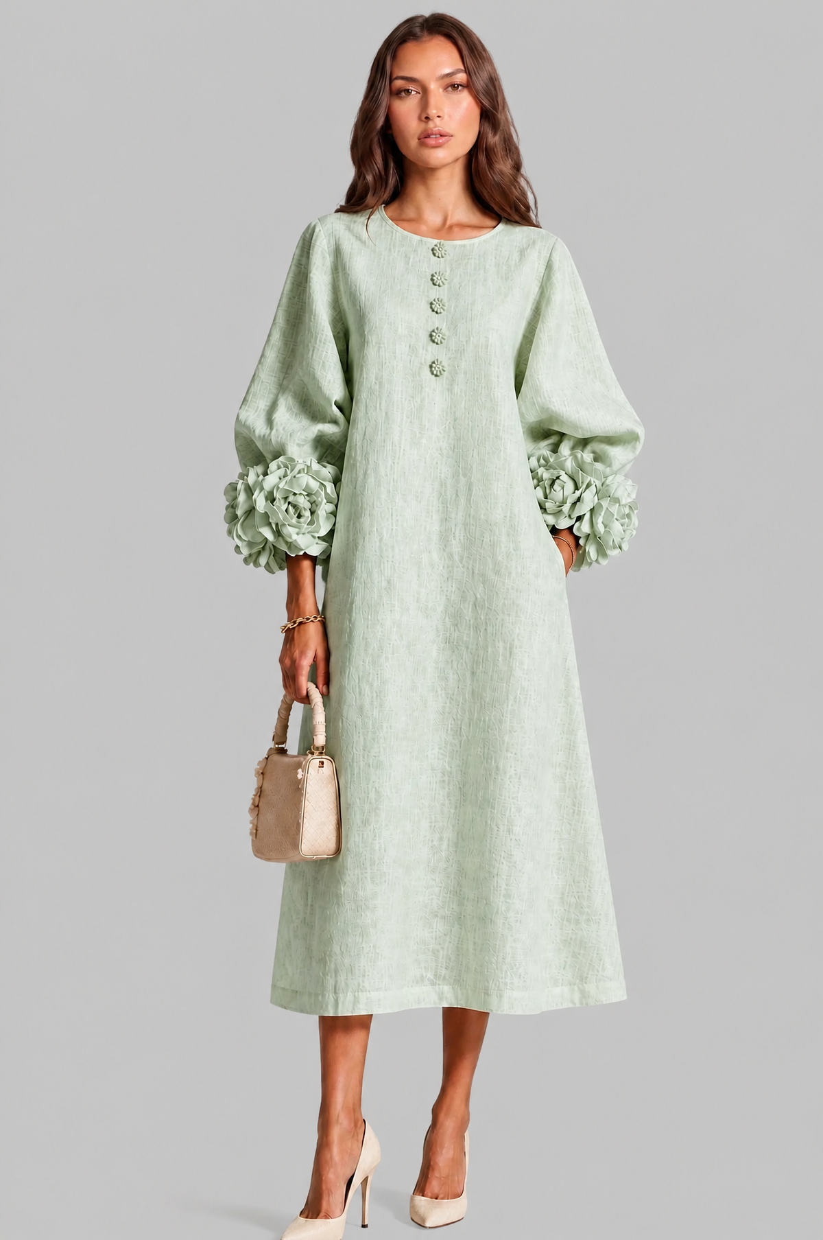 Rose Cuff Midi Dress Audrey Calvero