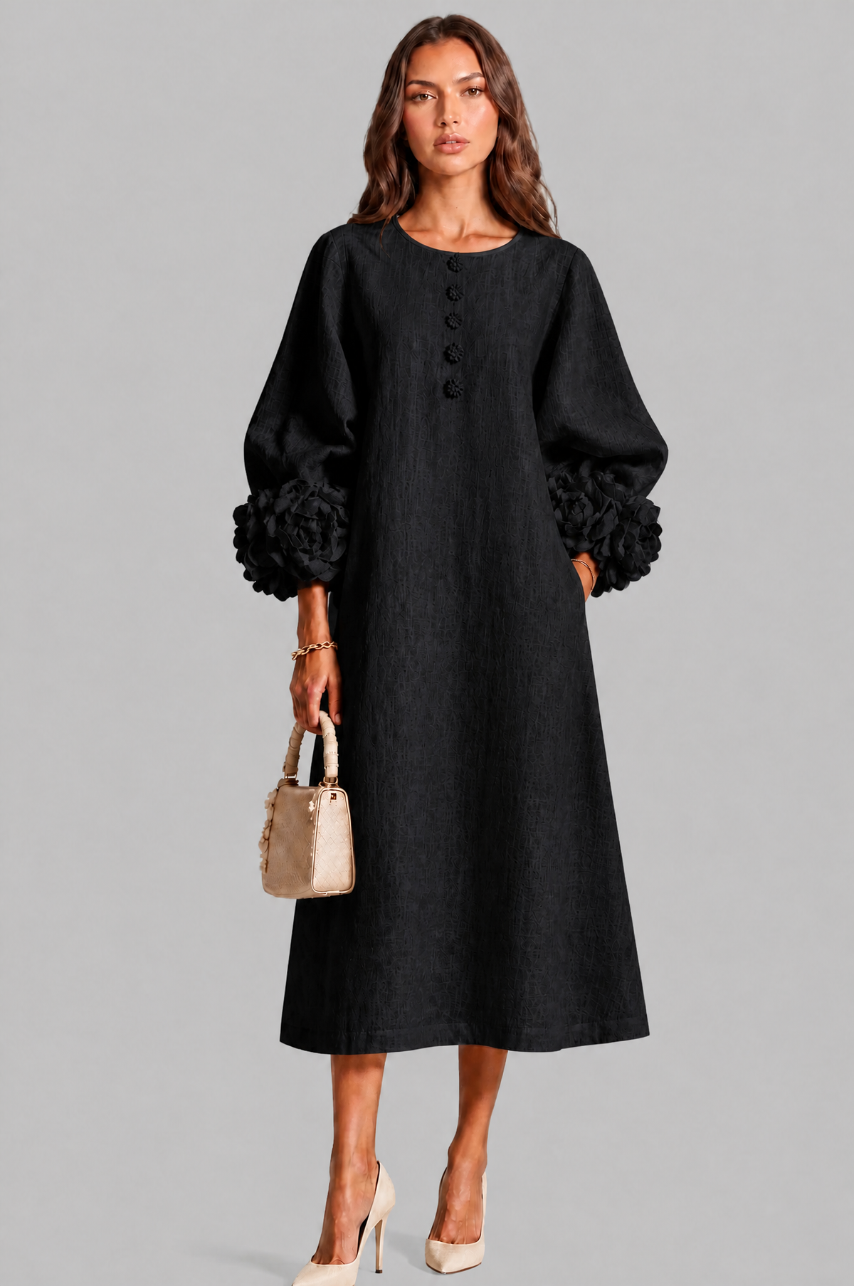 Rose Cuff Midi Dress Audrey Calvero