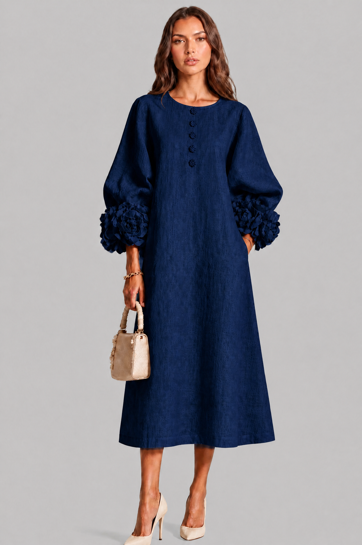 Rose Cuff Midi Dress Audrey Calvero