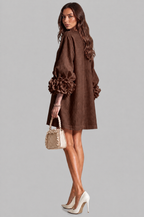 Rose Cuff Long Sleeve Mini Dress Audrey Calvero