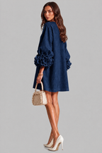 Rose Cuff Long Sleeve Mini Dress Audrey Calvero