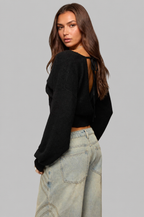 Cropped Wrap Knit Jumper Audrey Calvero