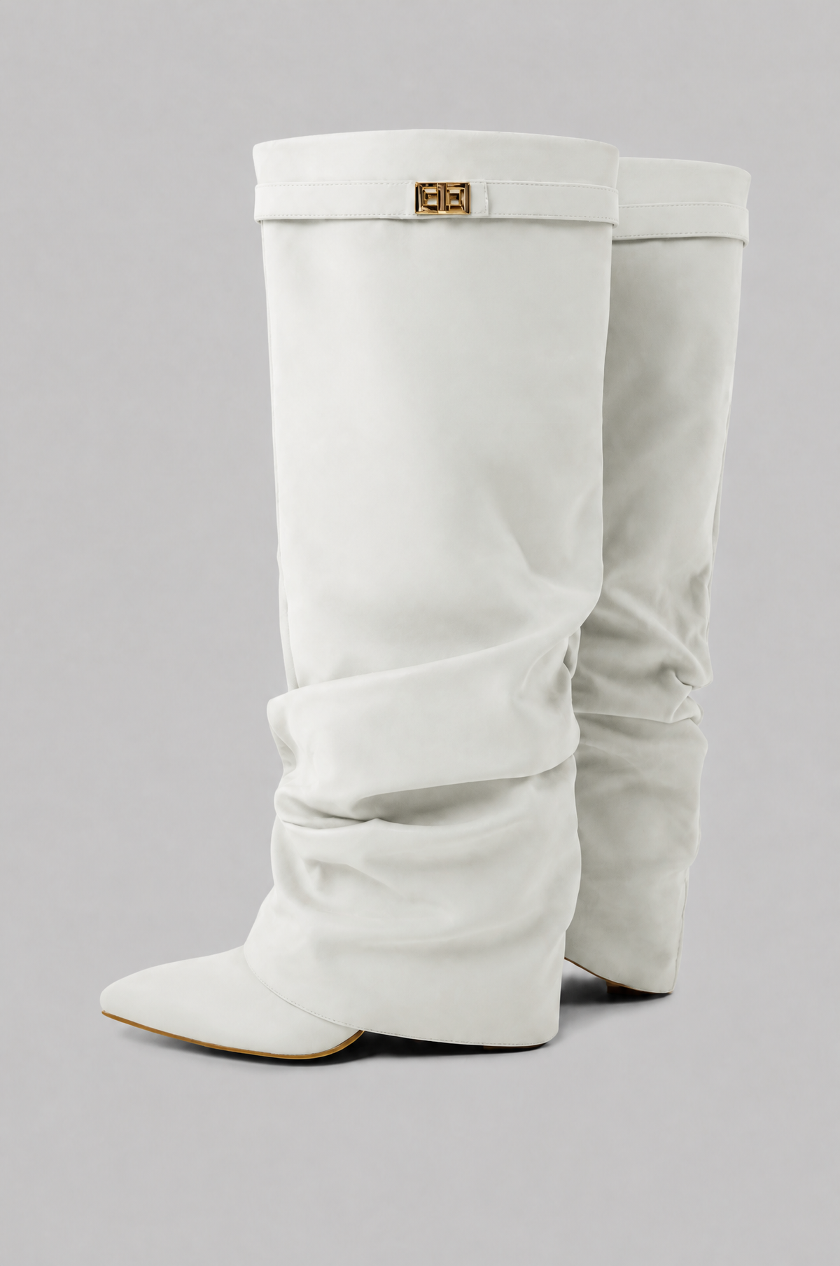 Slouchy Suede Knee High Boots Noor Laurent