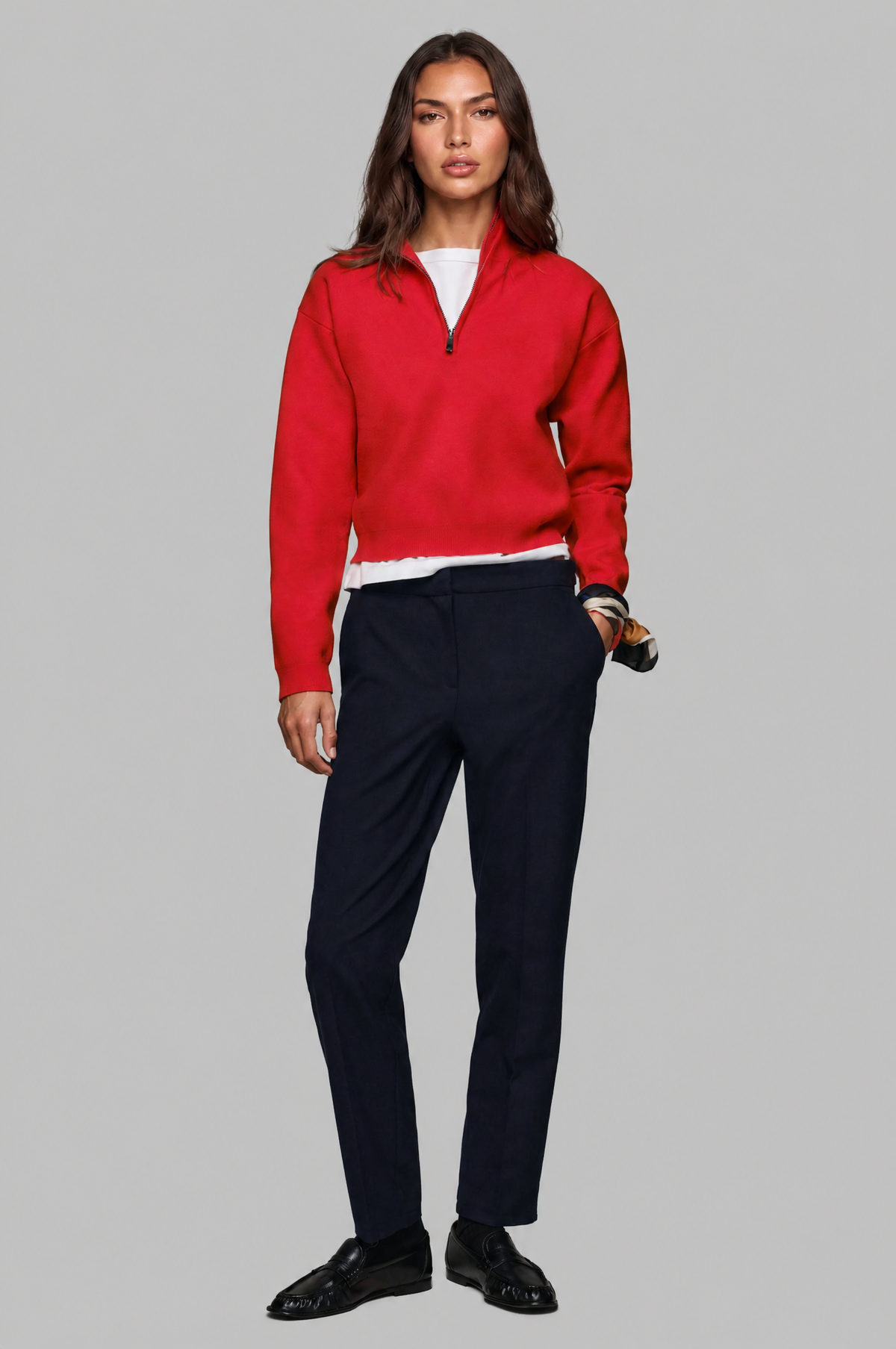 Half Zip Knit Jumper Audrey Calvero