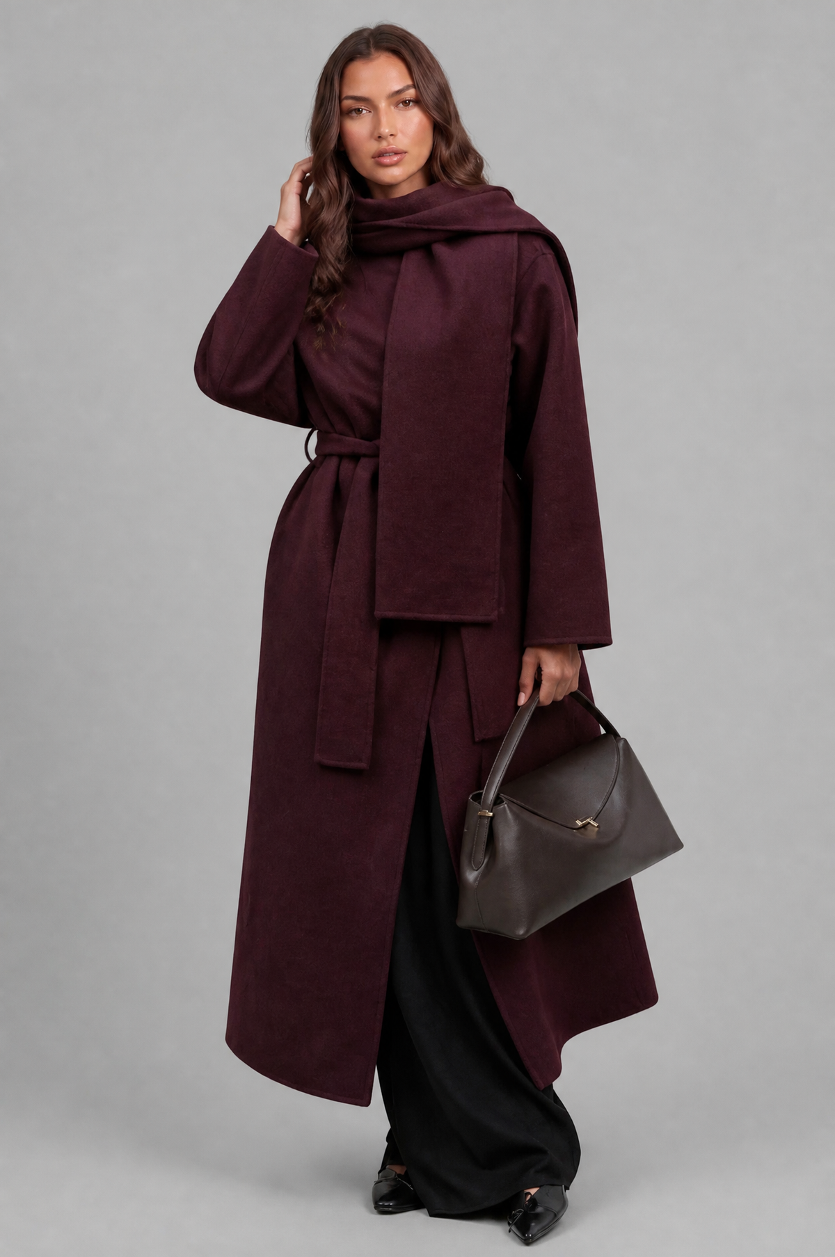 Abella Scarf Trench Coat Audrey Calvero