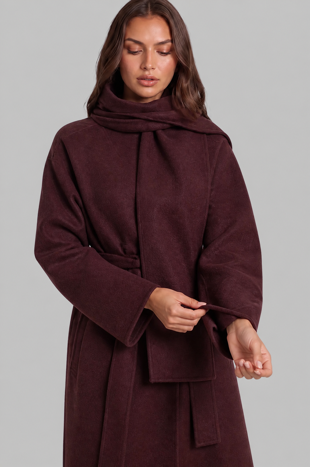 Abella Scarf Trench Coat Audrey Calvero
