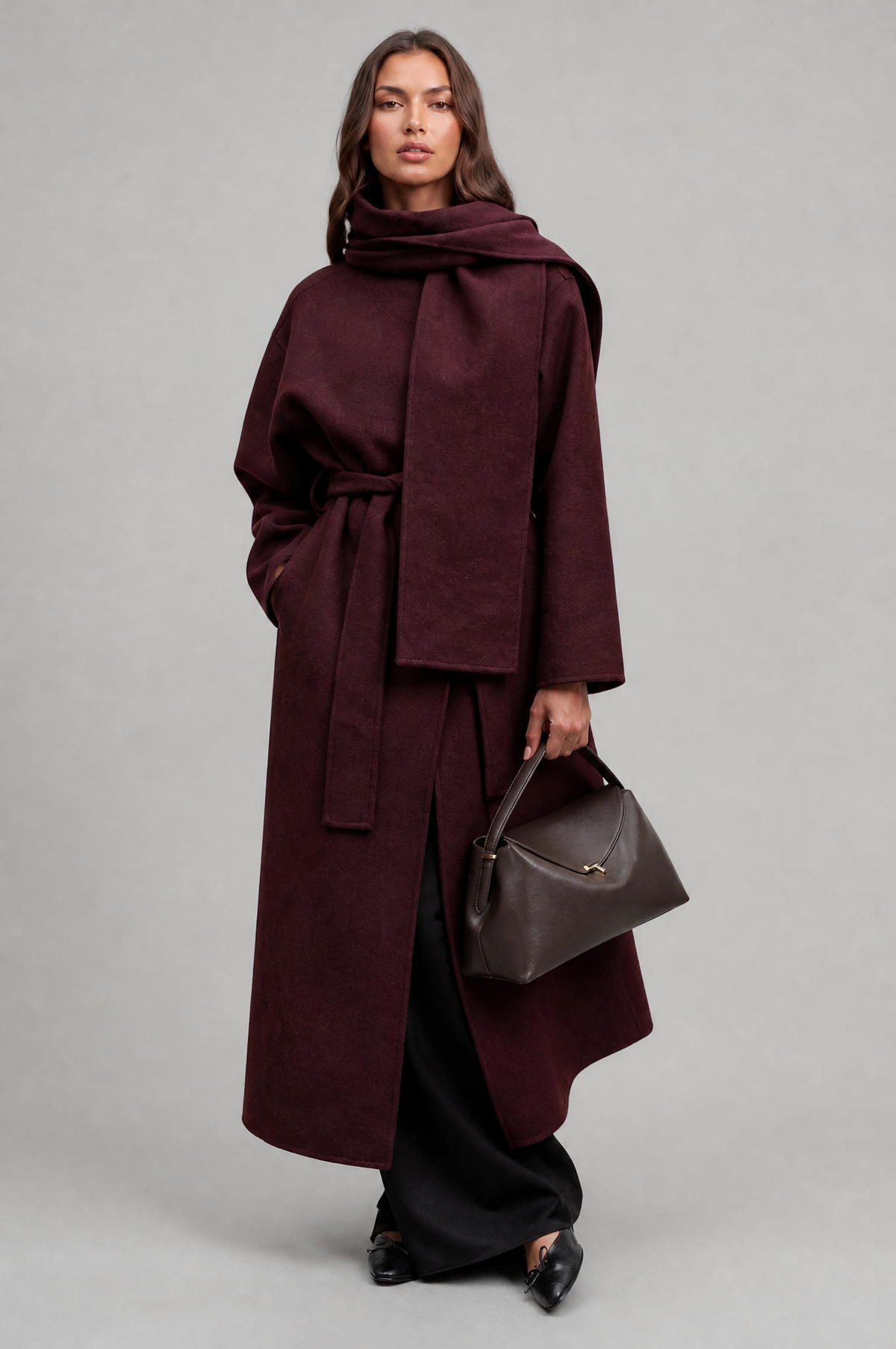 Abella Scarf Trench Coat Audrey Calvero
