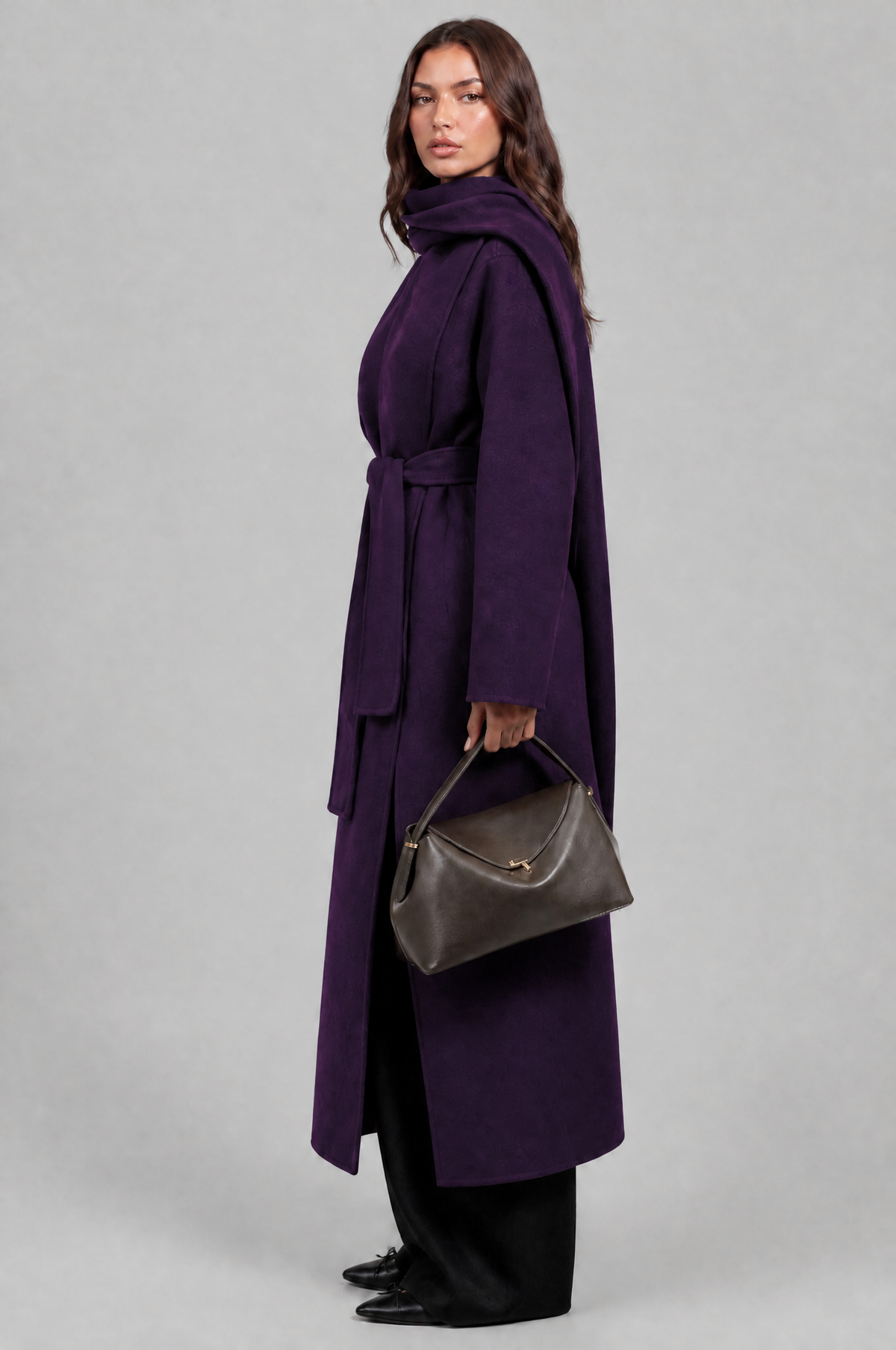 Abella Scarf Trench Coat Audrey Calvero