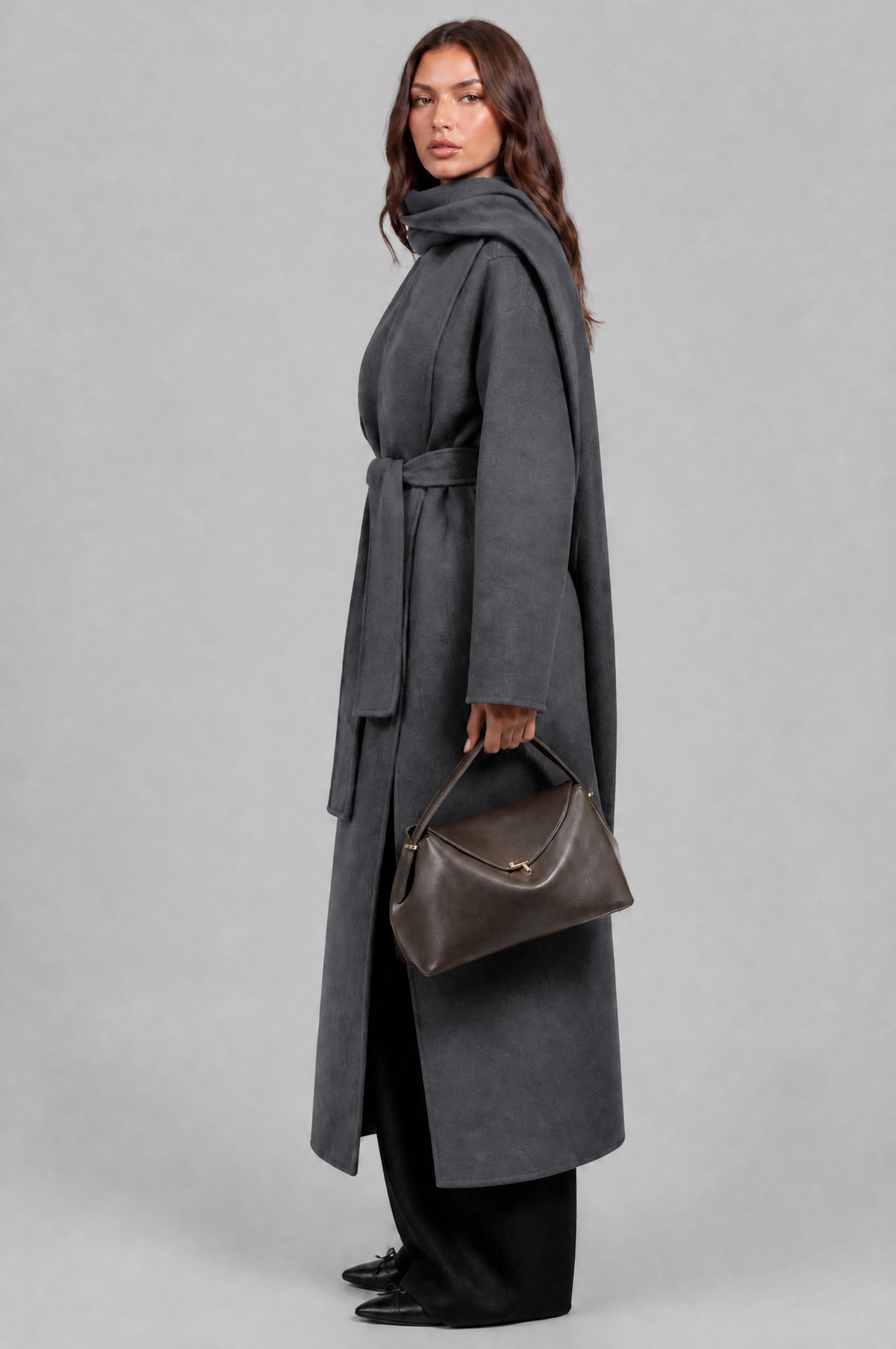 Abella Scarf Trench Coat Audrey Calvero