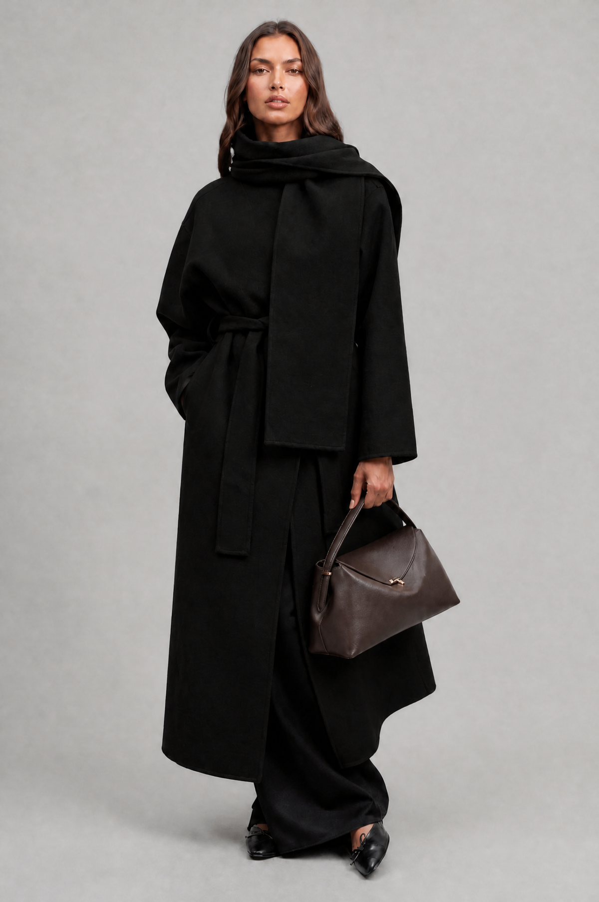 Abella Scarf Trench Coat Audrey Calvero
