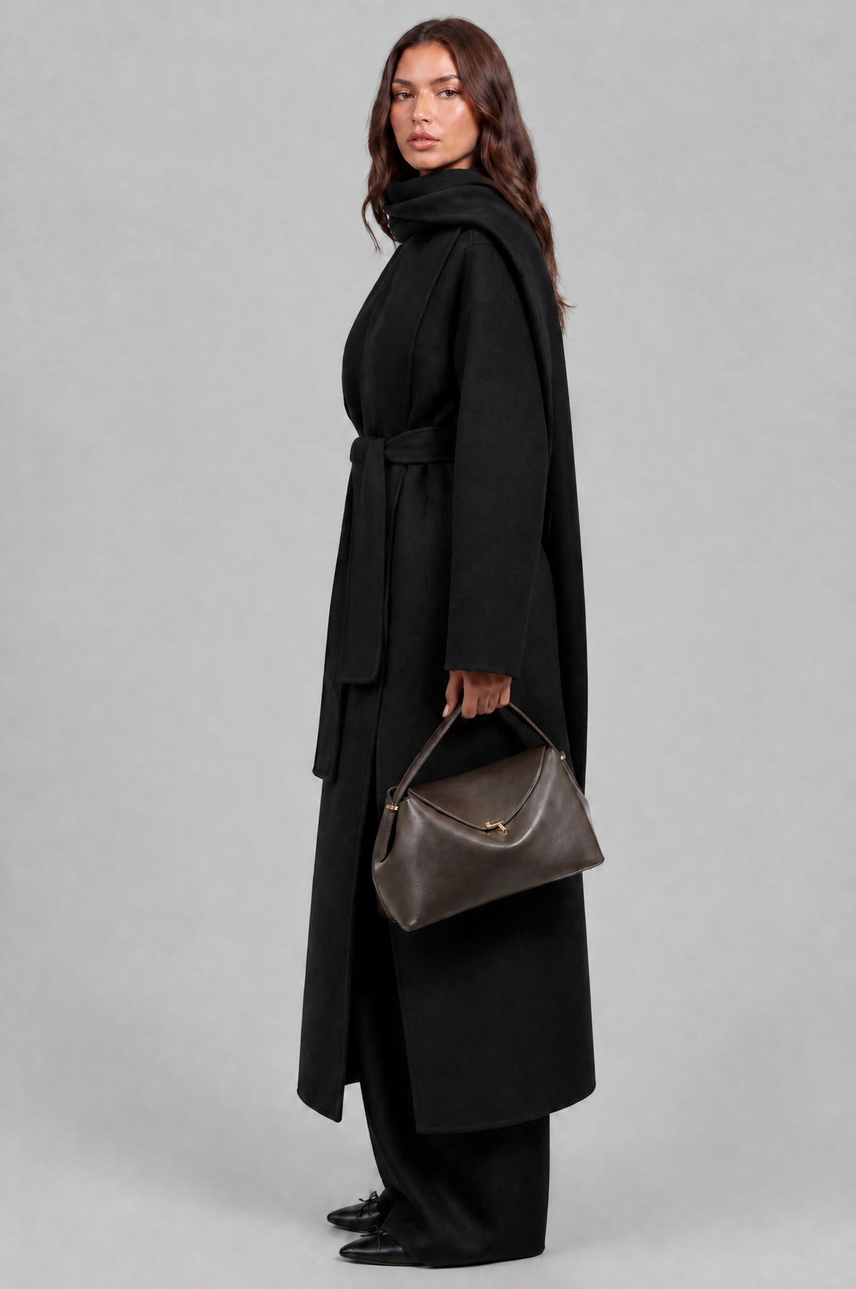 Abella Scarf Trench Coat Audrey Calvero