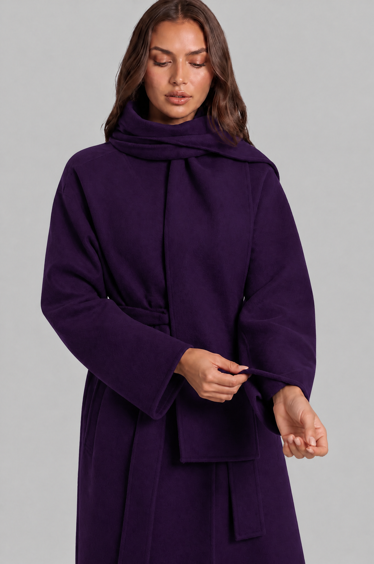 Abella Scarf Trench Coat Audrey Calvero