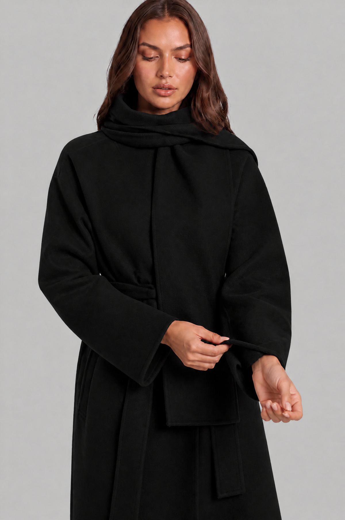 Abella Scarf Trench Coat Audrey Calvero