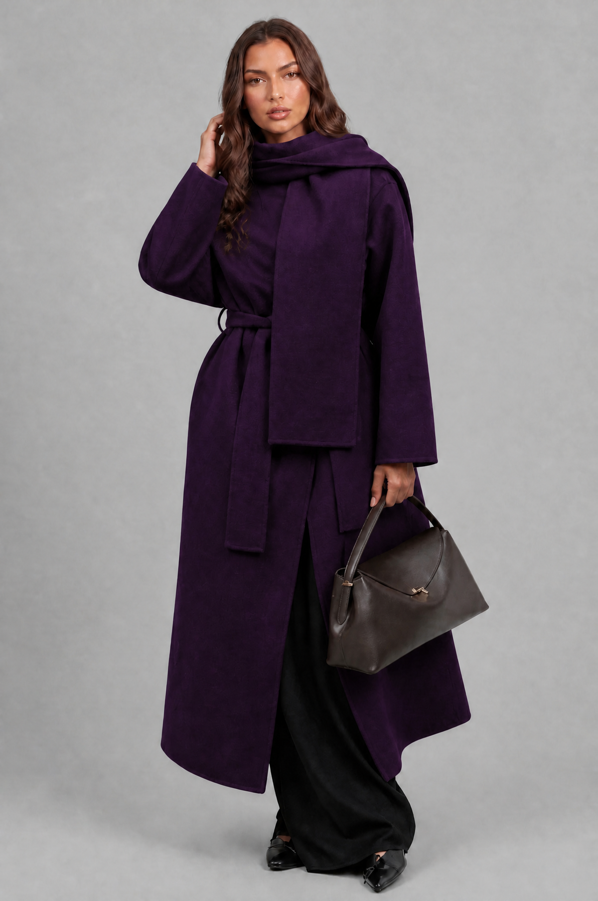 Abella Scarf Trench Coat Audrey Calvero