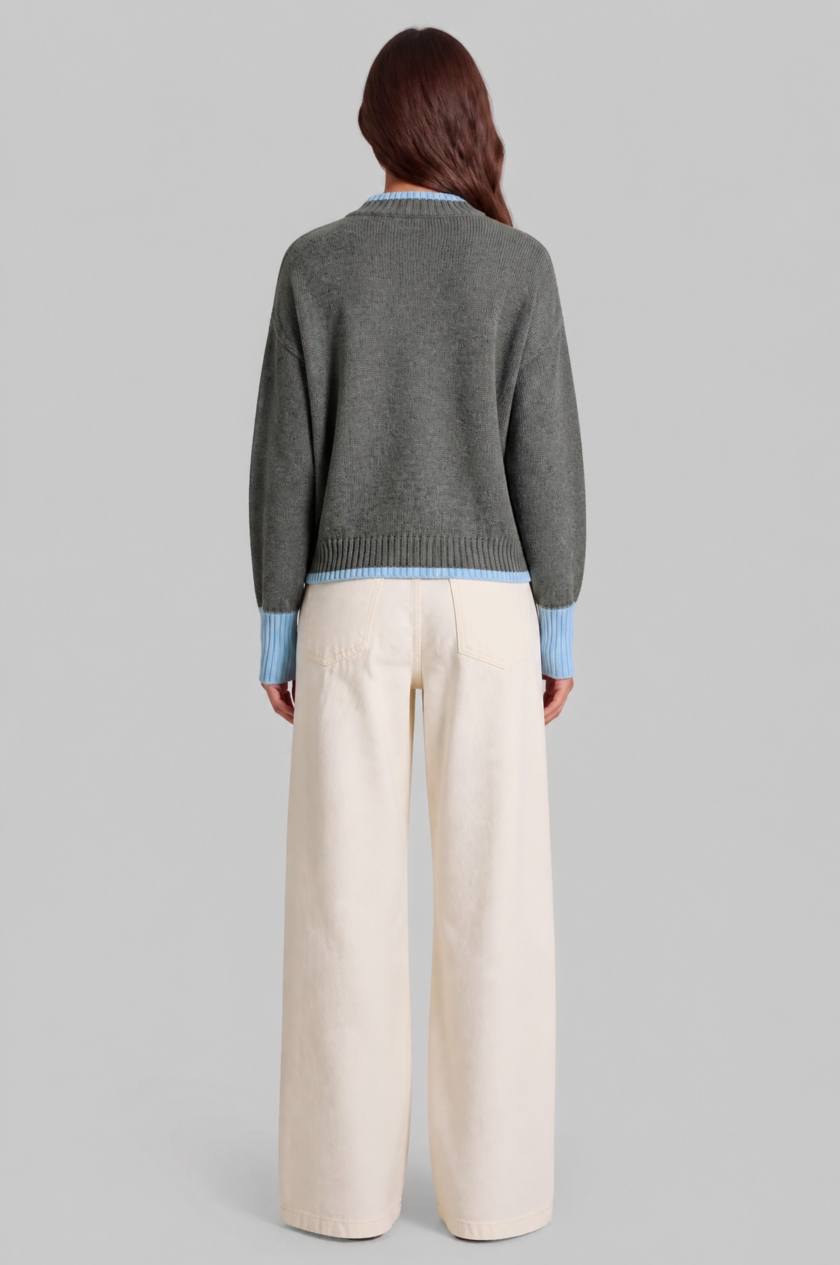 Contrast Trim Knit Jumper Audrey Calvero