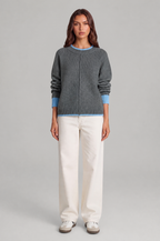 Contrast Trim Knit Jumper Audrey Calvero