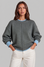 Contrast Trim Knit Jumper Audrey Calvero
